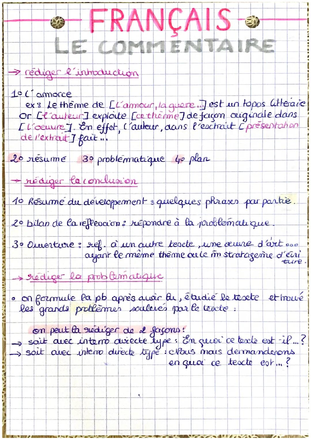 Le commentaire 