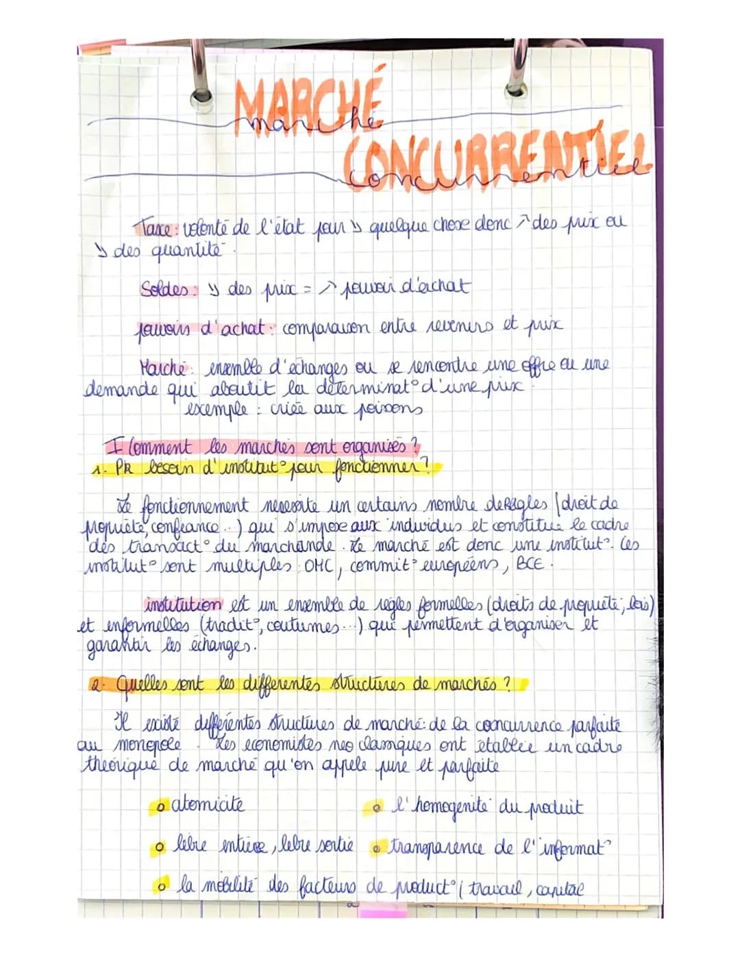 
<p>Le marché concurrentiel est un concept économique majeur qui repose sur la loi de l'offre et la demande. Il est important de comprendre 