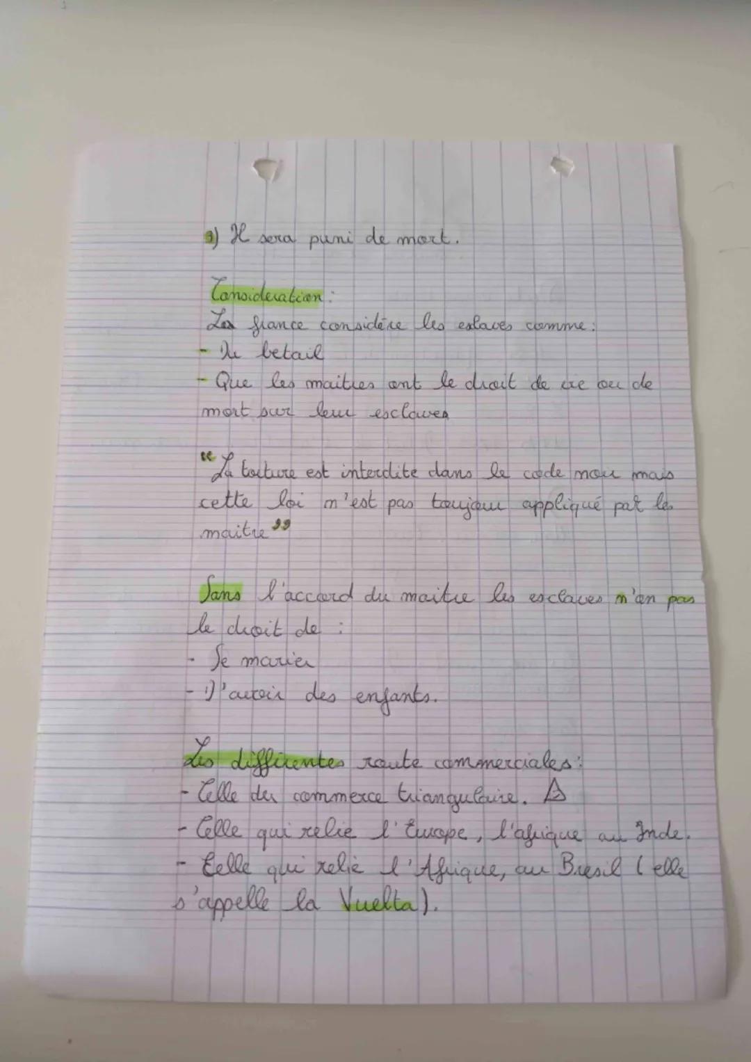 # Histoire
Chapitre mégoce et traite.

Date importante

1700-1792: Apoge du commerce transatlantique.

1685: Adopotion de Code moir

1716: P