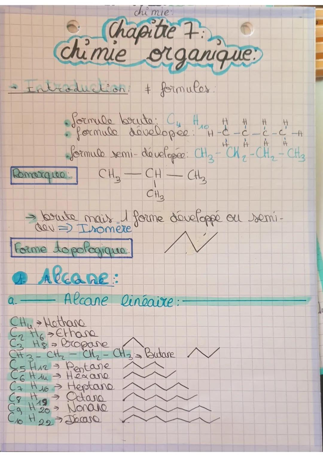 chi mie
Chapitie F
chimie organique:
Introduction & formules
formule brute: C₂ H₂
formule dévelopee: "H-C-C
# #
# A
Romarque
-C
Å
H
formule 