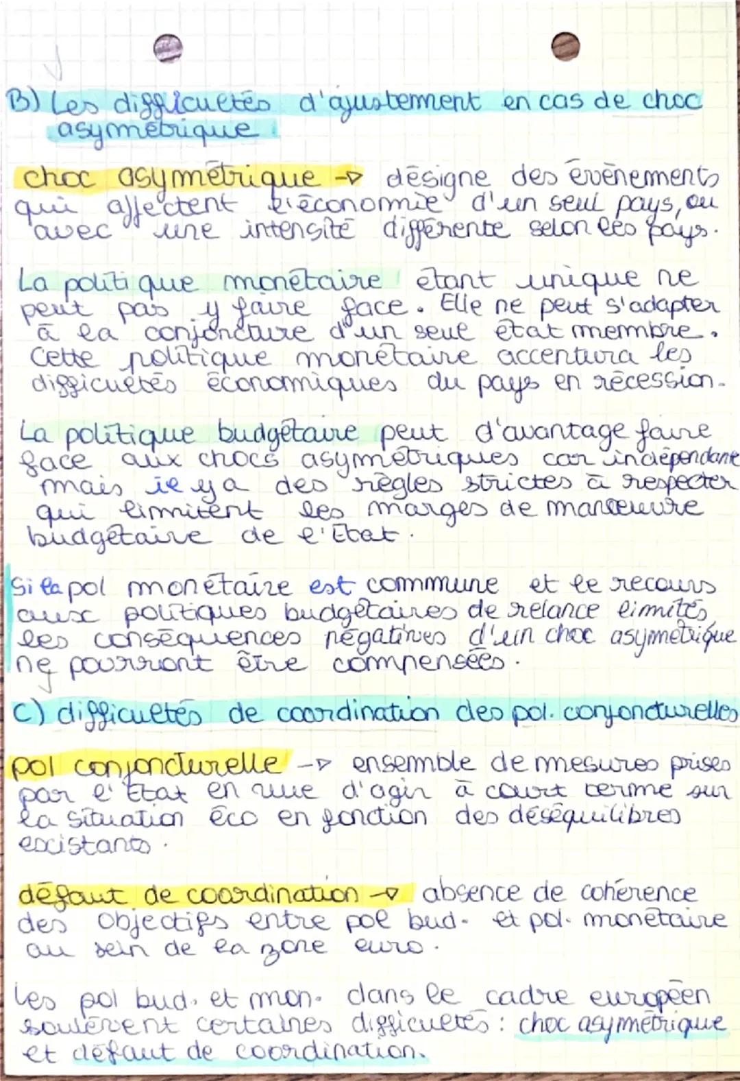 --- OCR Start ---
EV
CHAP 2: Europe
A)L'integration européenne : marche unique et Bone euro
Integration européenne → processus d'unificat
de