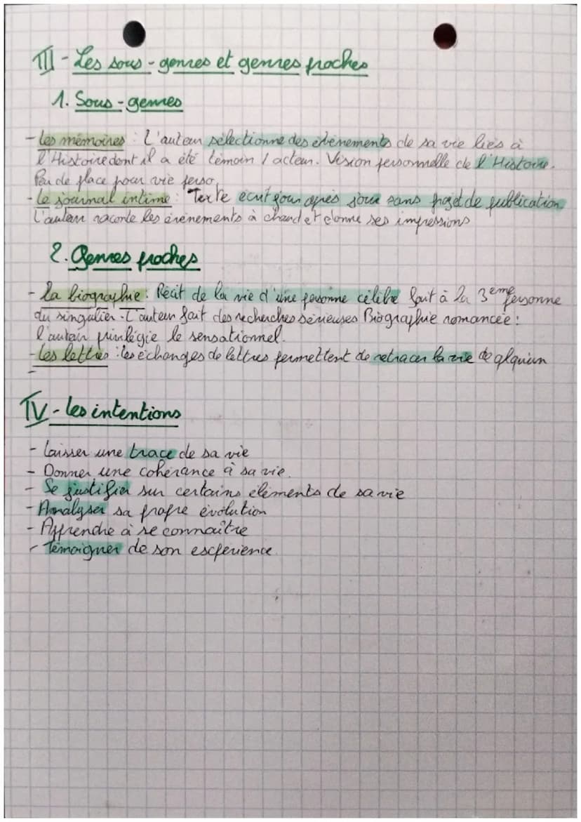 Français
L'autobiographie
зете
Theme 1
chap 1
1- Definition
L'autobiographie est le récit que fait l'auteur de sa propre vie -
11-Caractéris