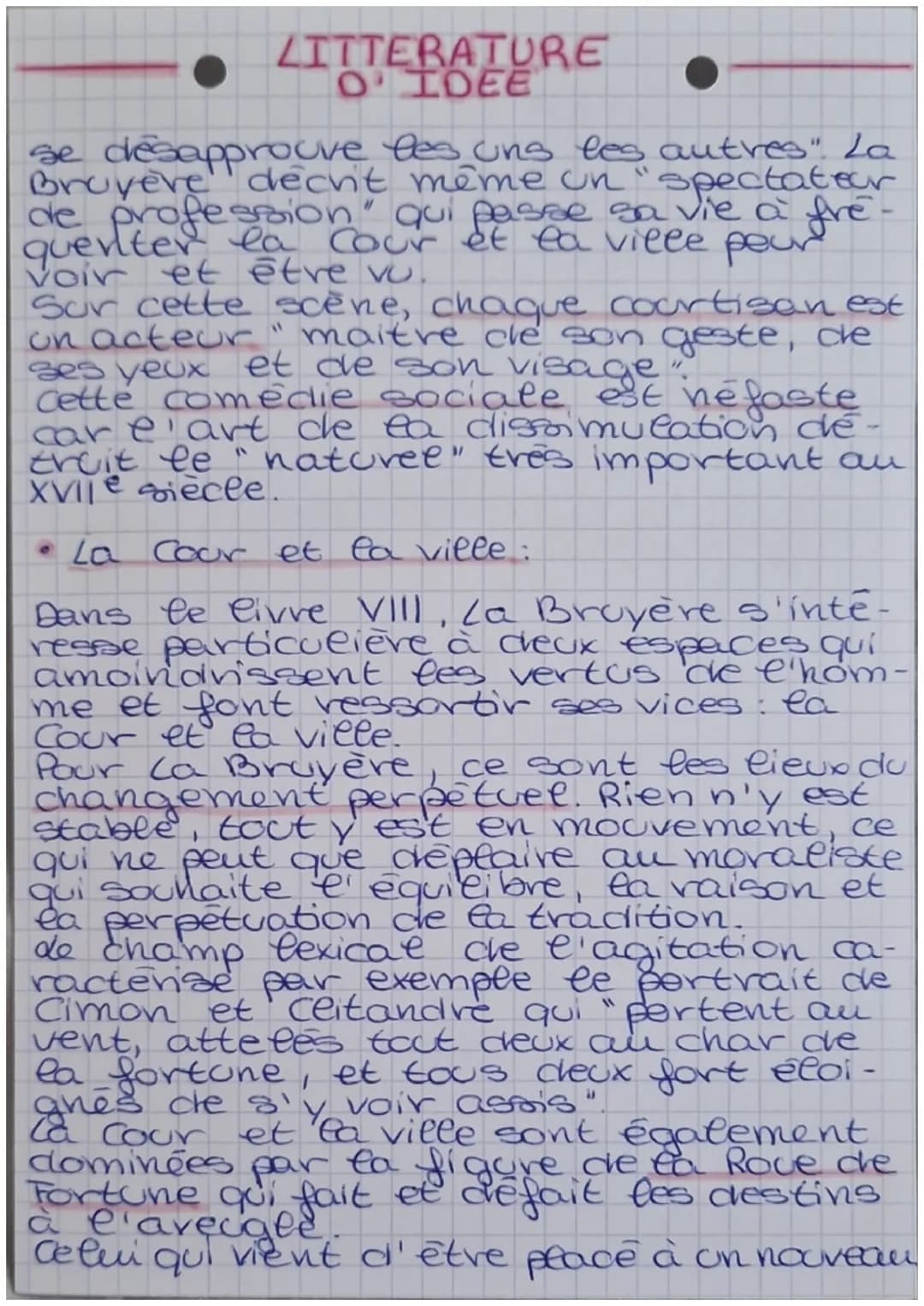LITTERATURE
D'IDEE
LES CARACTERES
Titre: Les Carateres
Auteur: La Bruyère
Date: 1688
Movement litteraive: classicisme.
Genre: litterature d'