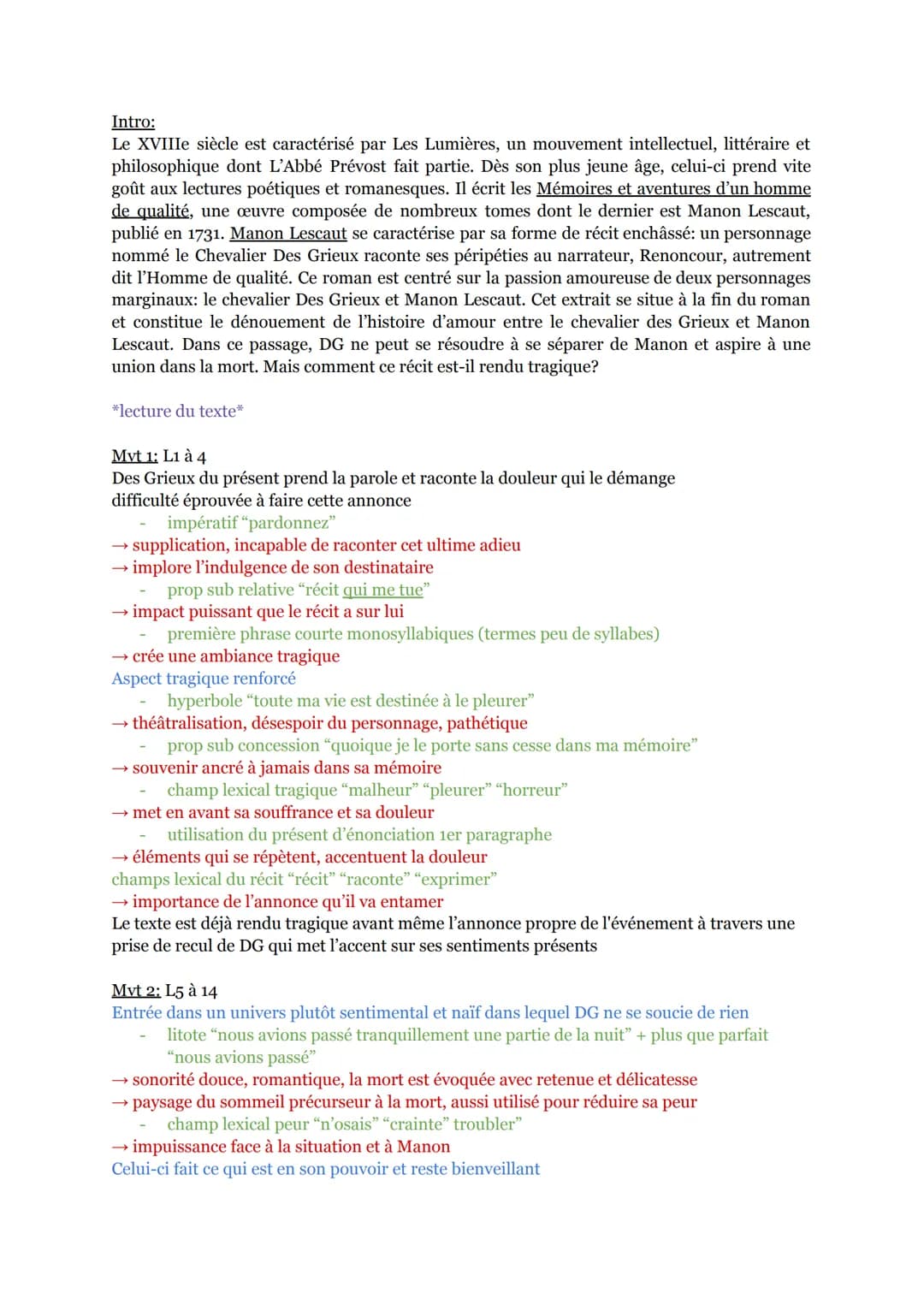 
<p>Le XVIIIe siècle est caractérisé par Les Lumières, un mouvement intellectuel, littéraire et philosophique dont L'Abbé Prévost fait parti