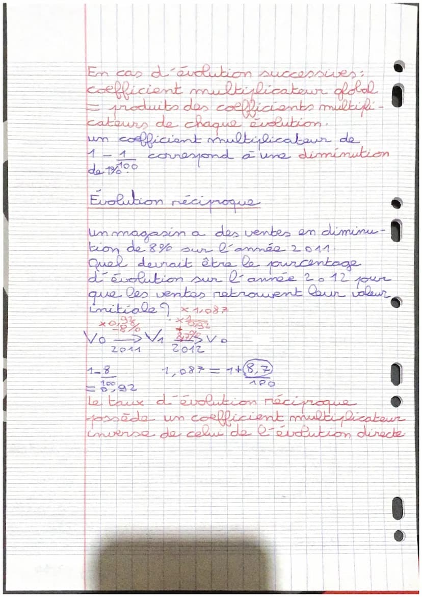 mathématiques révisions 2 nde
les pourcentages: proportion, évolutions
Proportion
%
sur les 48.0 élèves incrits en classe de
108 d'entre eux