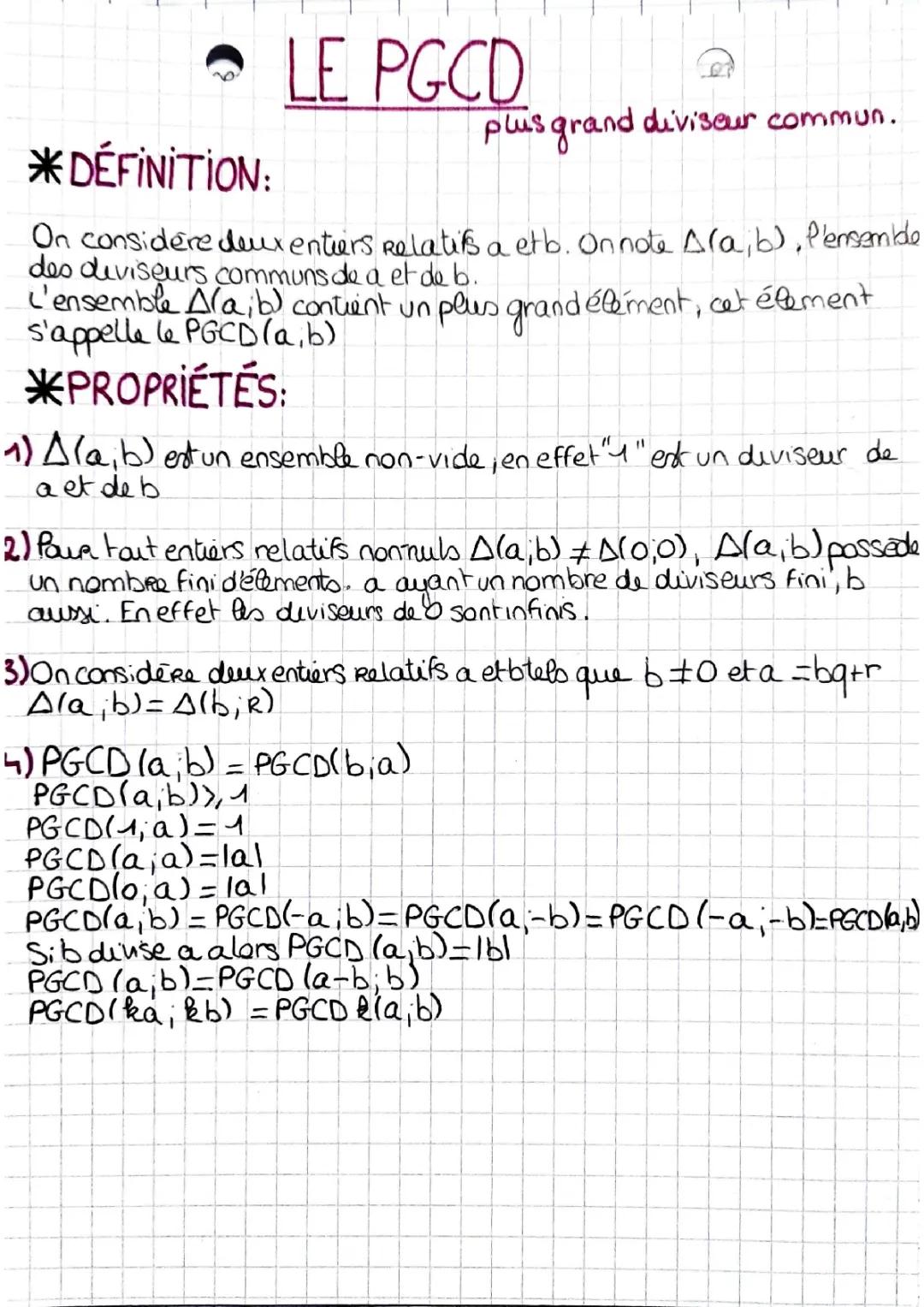 Le PGCD