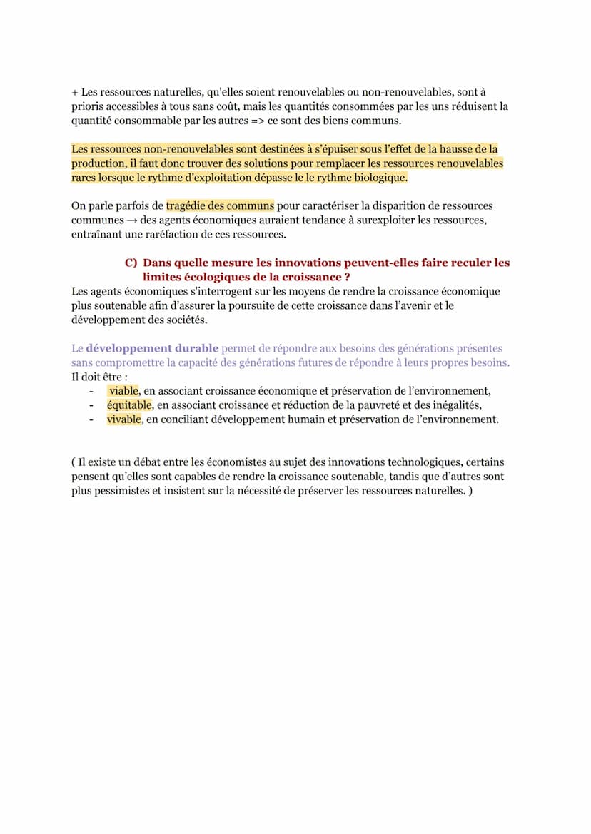 QUELS SONT LES SOURCES ET LES DÉFIS DE LA CROISSANCE
ÉCONOMIQUE ?
I. Qu'est-ce que la croissance économique et quelles sont ses sources ?
A)