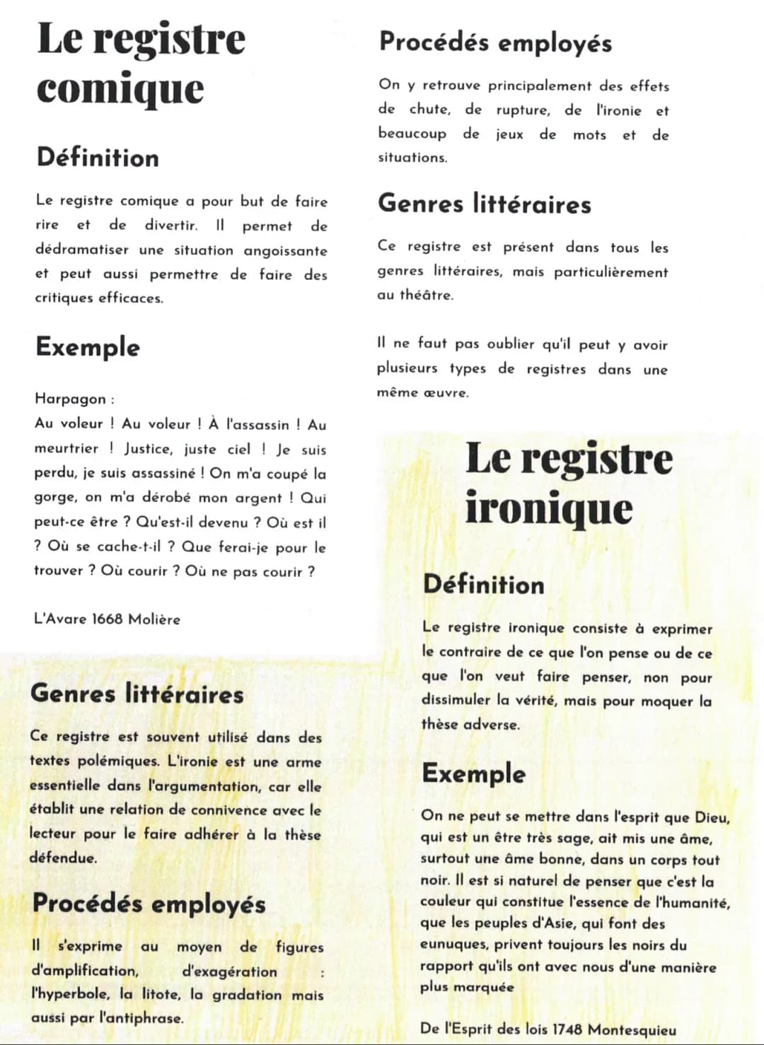 Les registres comique et ironique : définitions, procédés et exemples