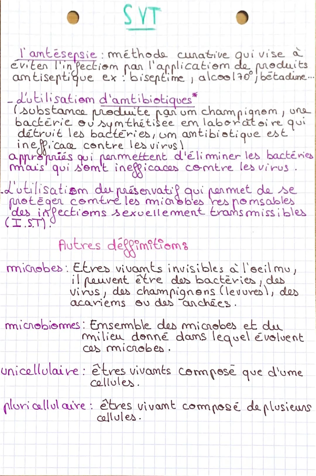 SVT
Cht: Le momde microbiem et notre organisme
Probleme: Quelle est la place des micro-organismes
dans l'emvirommement?
Micro-organismes ou 