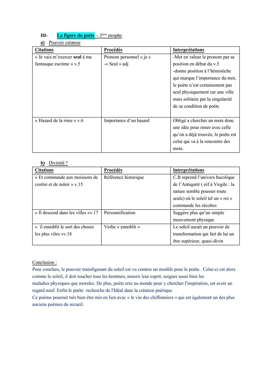 Lecture analytique n° 3
<< Le soleil », Les Fleurs du Mal, Baudelaire
Le long du vieux faubourg, où pendent aux masures
Les persiennes, abri