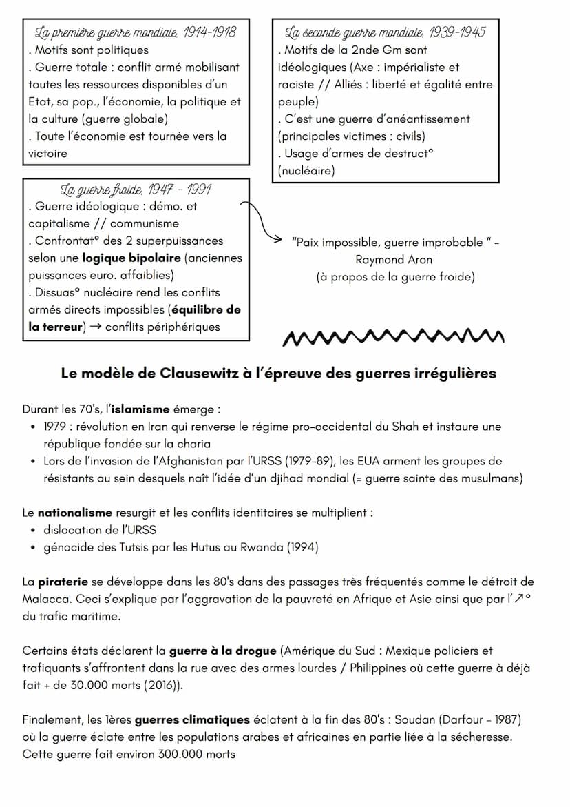 Guerre & Paix
Définitions:
Thème II-HGGSP
Guerre: lutte armée entre plusieurs
acteurs
Paix : idéal, volonté de vivre dans
un monde de concor