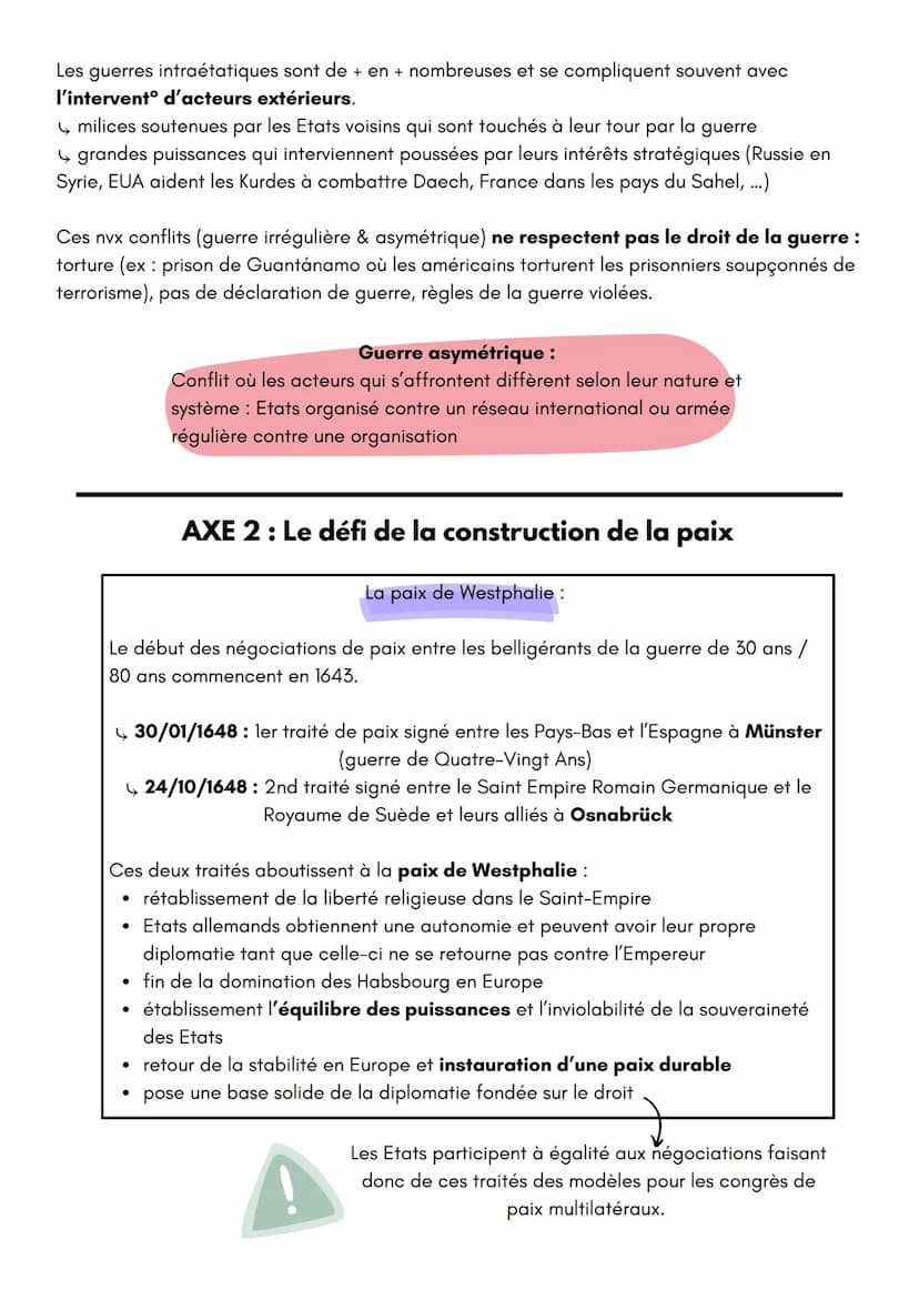 Guerre & Paix
Définitions:
Thème II-HGGSP
Guerre: lutte armée entre plusieurs
acteurs
Paix : idéal, volonté de vivre dans
un monde de concor