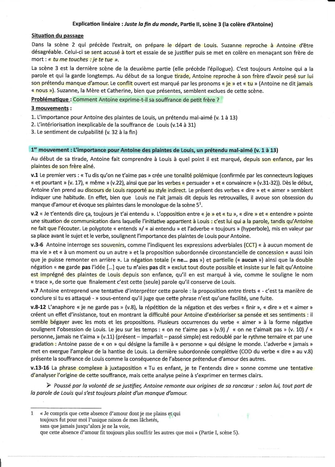 OE 4 Le théâtre du XVIIe siècle au XXIe siècle
OI: Jean-Luc Lagarce, Juste la fin du monde, 1990
Parcours : Crise personnelle, crise familia