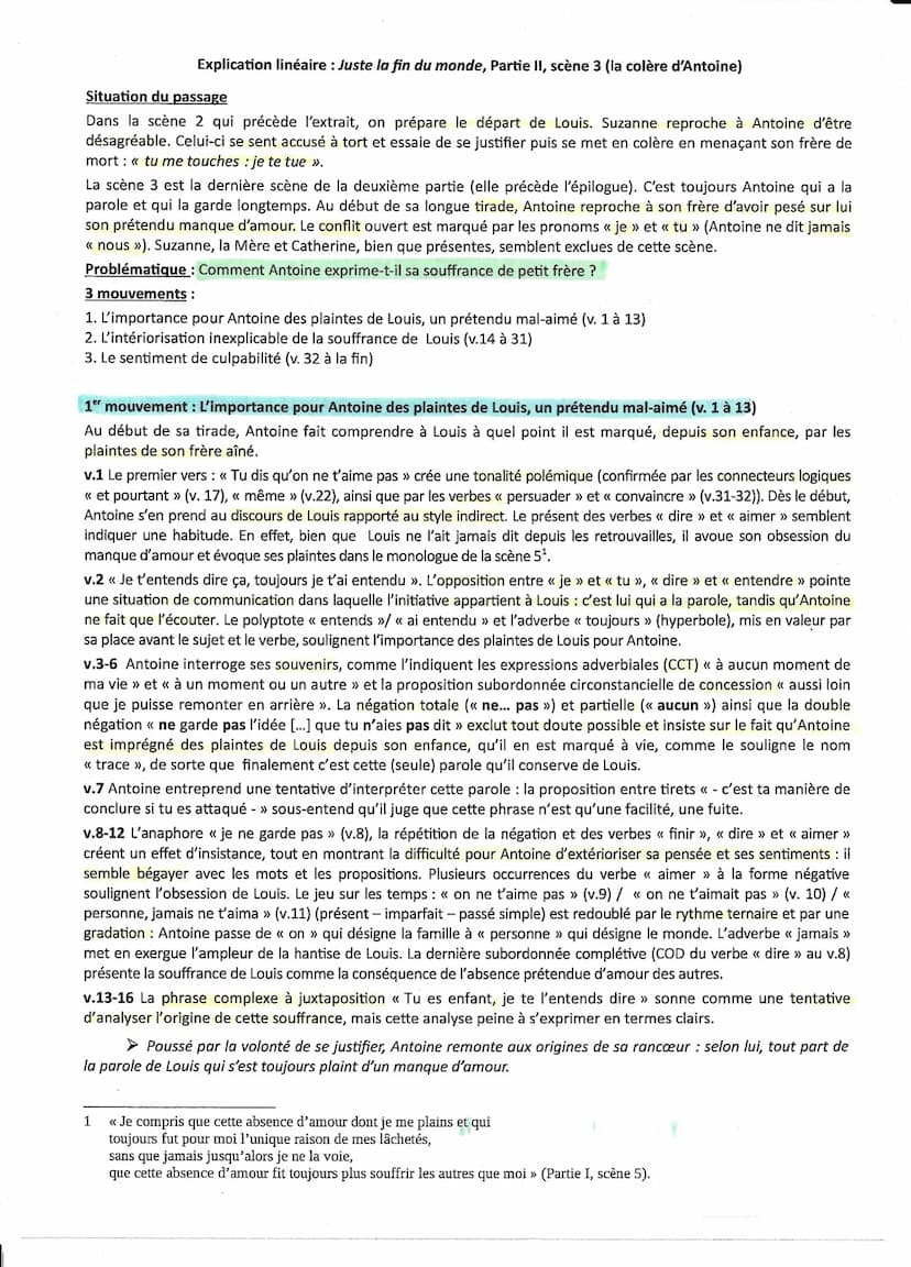 OE 4 Le théâtre du XVIIe siècle au XXIe siècle
OI: Jean-Luc Lagarce, Juste la fin du monde, 1990
Parcours : Crise personnelle, crise familia