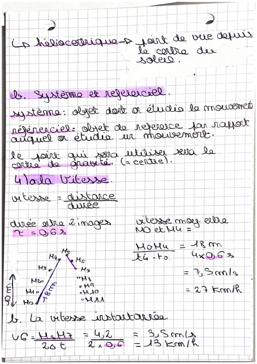● Descriptia mouvement
et vitesse
1a. l'évolution de la vitesse
le mouvement jeut être acceleré
quard la vitesse augment.
uniforme queard la