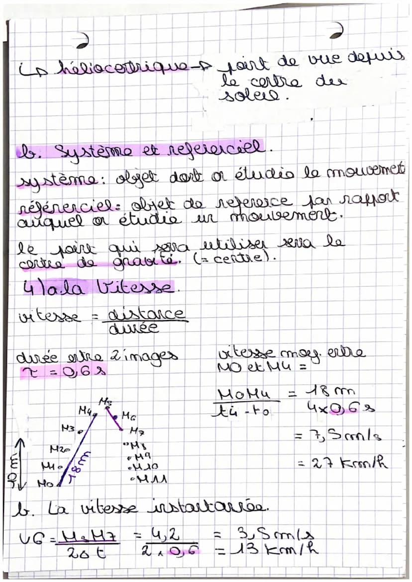 ● Descriptia mouvement
et vitesse
1a. l'évolution de la vitesse
le mouvement jeut être acceleré
quard la vitesse augment.
uniforme queard la