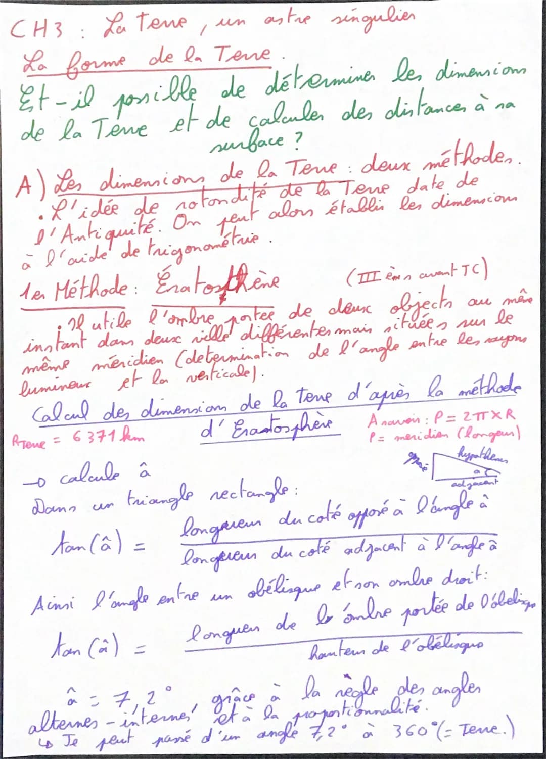 CH3: La Tene
un astre singulier
1
La forme de la Tene.
Est-il possible de déterminer les dimensions
de la Tewe et de calcules des distances 