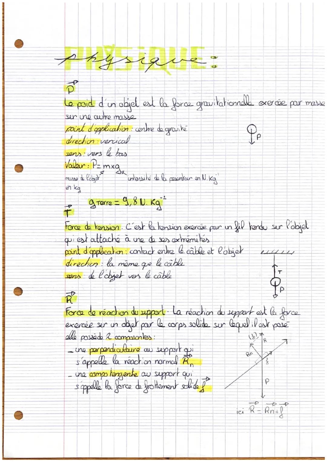 # physique

$
\overrightarrow{P}
$

Le poid d'un objet est la force gravitationnalle exercée par masse
ser une autre masse
point d'applicati