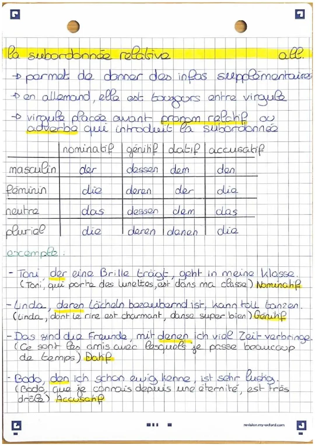 La subordonnée relative en allemand