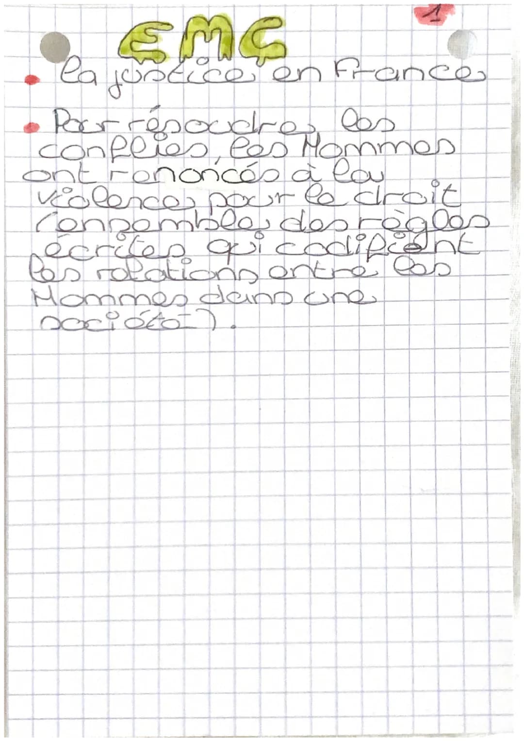 •
EMC
la justice en France
conflies, les Hommes
à
violence pour le droit
Consemble des règles
écrites qui codifcent
les relations on the las