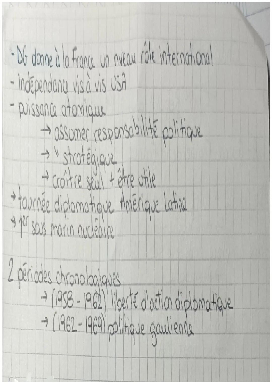 # Chapitre 3: La france, une nouvelle place ds le monde

I) Ive République (1946-1958)

A- Guerre Froide de la France.

-De Gaulle camp occi