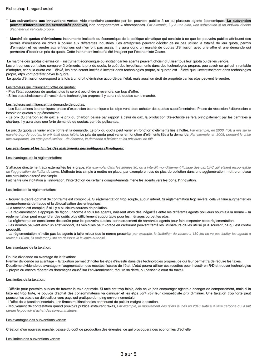 Fiche chap 1: regard croisé
Quelles actions publiques pour l'environnement?
1/ Quels sont les acteurs qui participent à l'action publique po