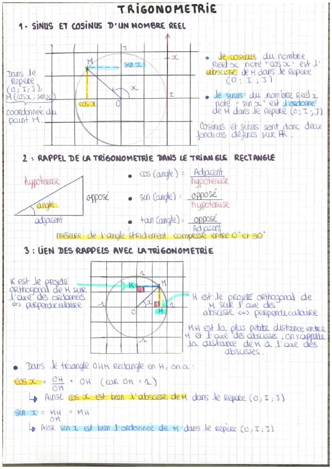 Découvre le Sinus et Cosinus: Pourquoi c'est Important dans un Triangle Rectangle
