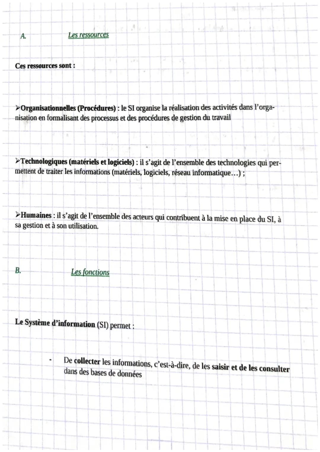 gestion!
chapitre 9
I.
La transformation d'une donnée en information puis en
Les étapes de la transformation d'une information:
connaissance