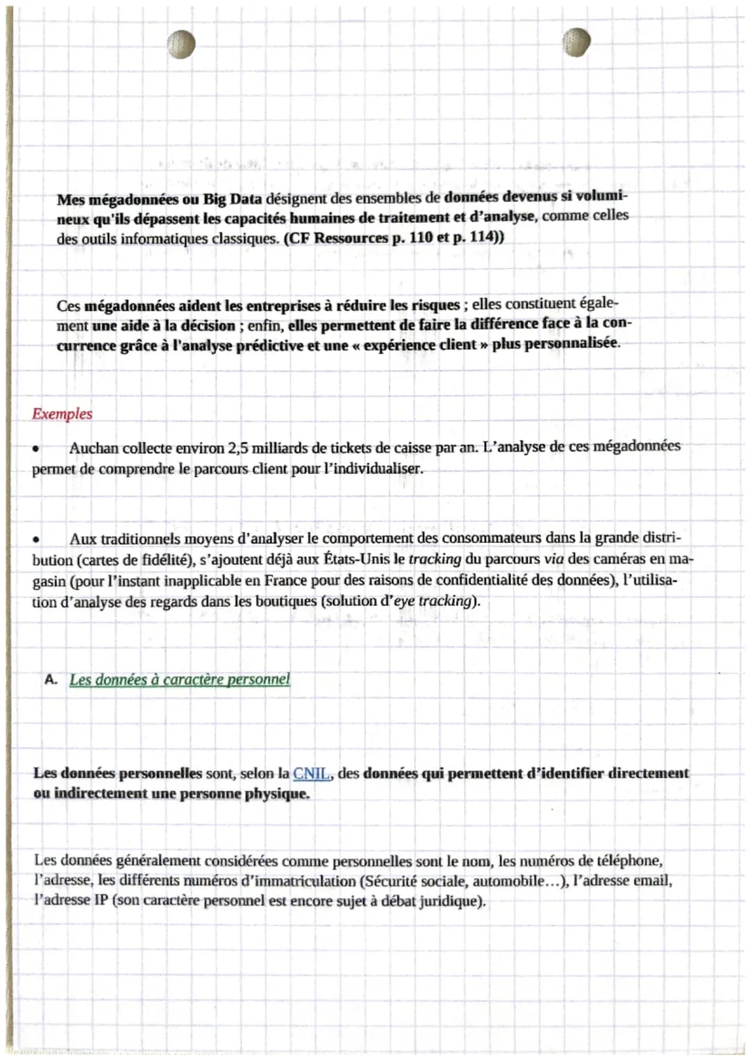 gestion!
chapitre 9
I.
La transformation d'une donnée en information puis en
Les étapes de la transformation d'une information:
connaissance