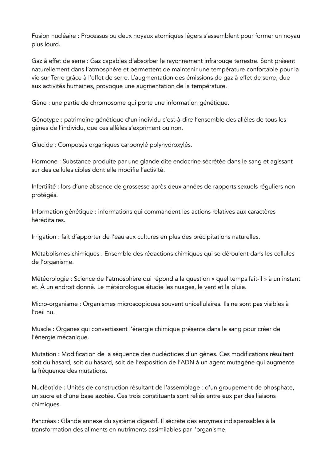 Définitions essentielles :
ADN : L'ADN ou Acide désoxyribonucléique, est le constituant l'essentiel des chromosomes,
support matériel de l'i