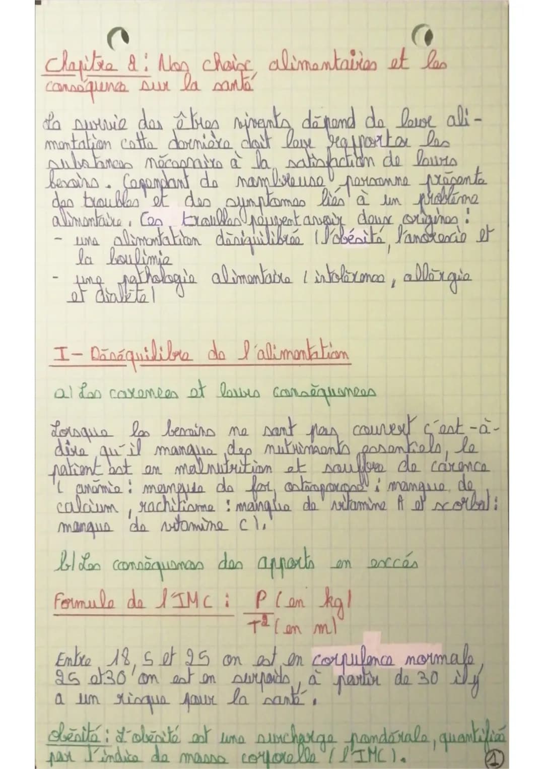 C
Chapitre I : Nag chaise, alimentaires et les
consequence sur la santa
La survie des êtres vivents depand de lave ali-
mentation cotte dern