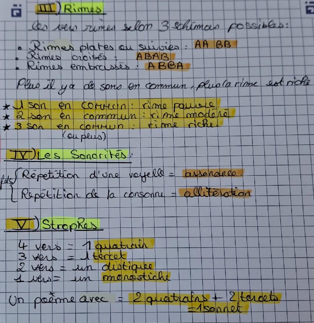 # La Poésie

I) La versification. emoemble des règles d'écriture
en vers.

Le veas correspond à une ligne.
II existe plusieurs longeur de ve