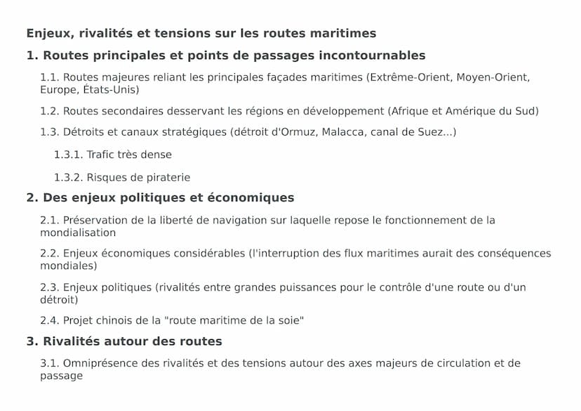 Appropriation et
tensions autour des
ressources maritimes
L'affirmation du droit
maritime international
Tensions autour des
frontières marit