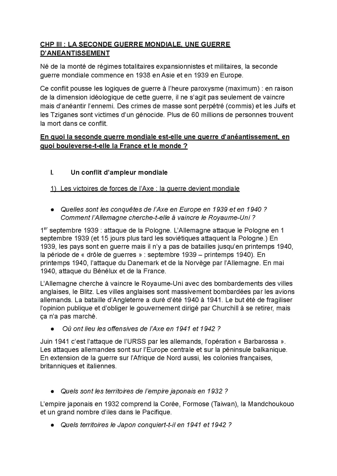Seconde guerre mondiale