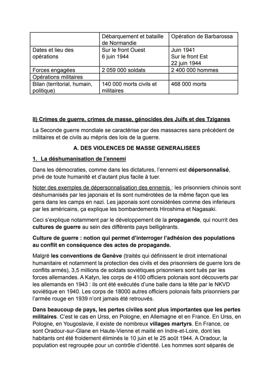 CHP III: LA SECONDE GUERRE MONDIALE, UNE GUERRE
D'ANEANTISSEMENT
Né de la monté de régimes totalitaires expansionnistes et militaires, la se