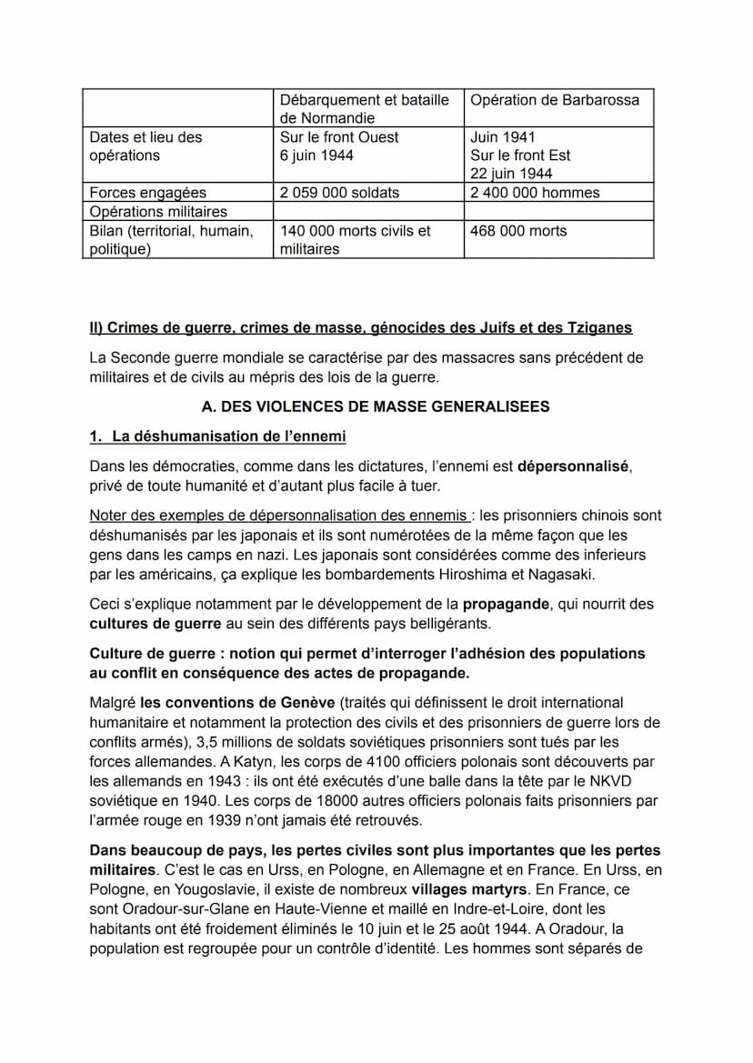 CHP III: LA SECONDE GUERRE MONDIALE, UNE GUERRE
D'ANEANTISSEMENT
Né de la monté de régimes totalitaires expansionnistes et militaires, la se