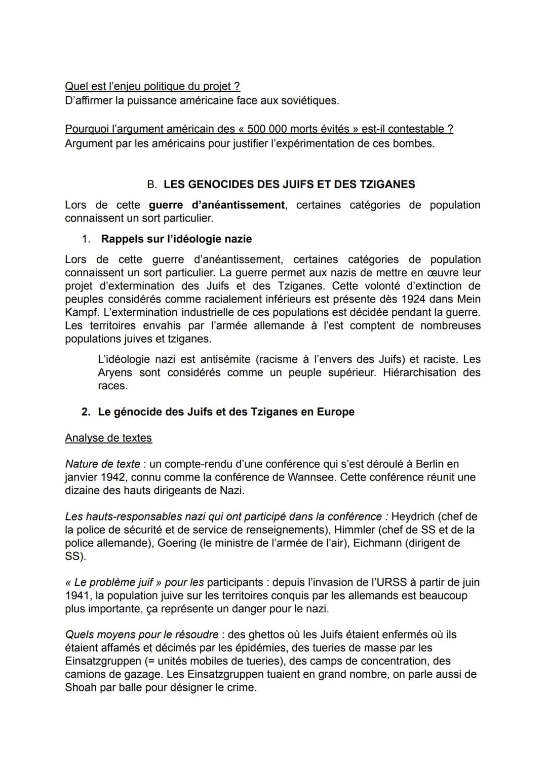 CHP III: LA SECONDE GUERRE MONDIALE, UNE GUERRE
D'ANEANTISSEMENT
Né de la monté de régimes totalitaires expansionnistes et militaires, la se