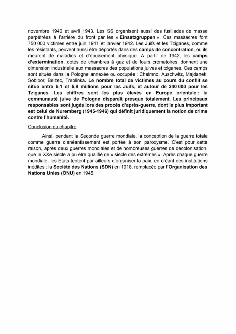 CHP III: LA SECONDE GUERRE MONDIALE, UNE GUERRE
D'ANEANTISSEMENT
Né de la monté de régimes totalitaires expansionnistes et militaires, la se