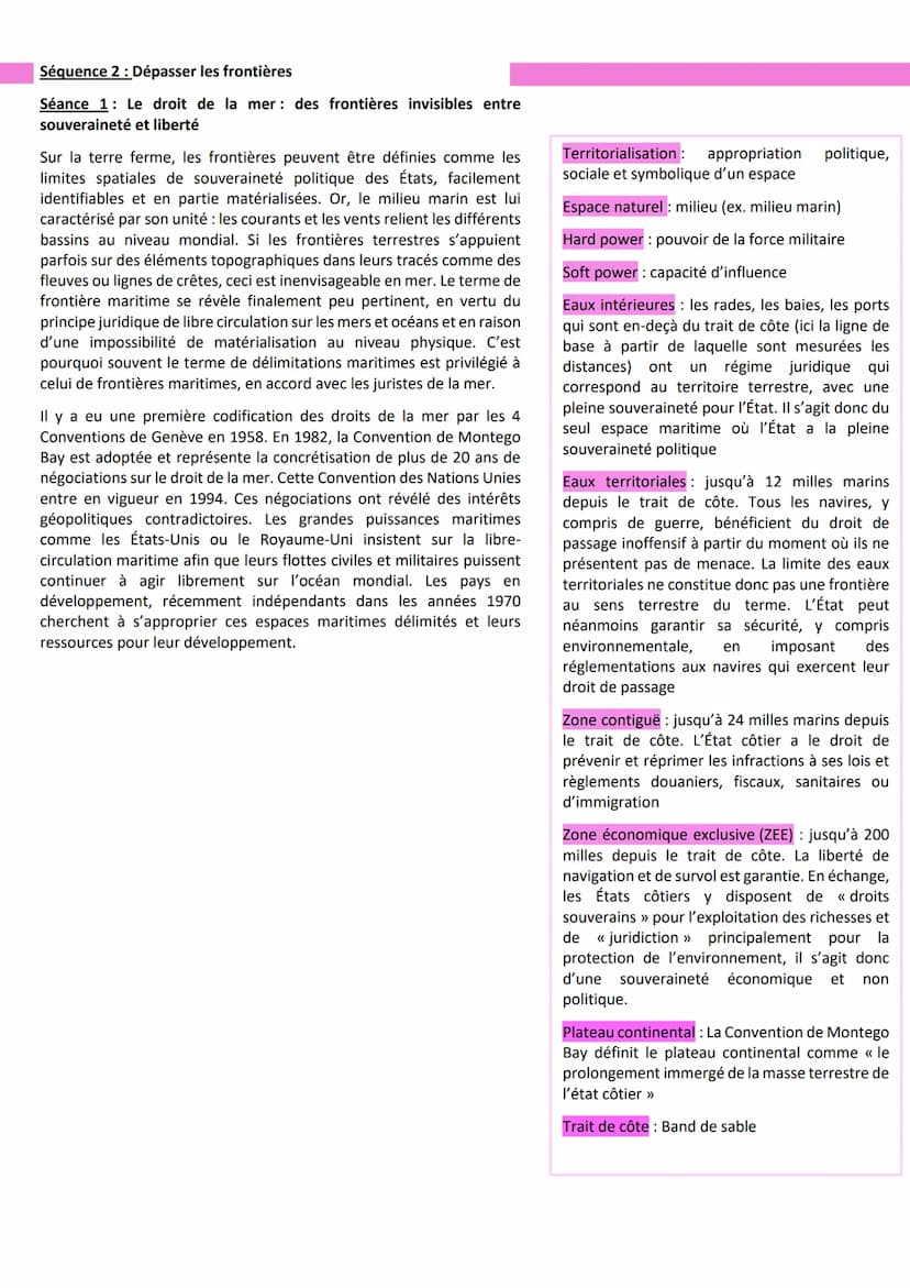 Thème 1 : Etudier les divisions polítiques du monde:
Les frontières
Séance 1: Introduction : Les frontières dans le monde d'aujourd'hui
Fron