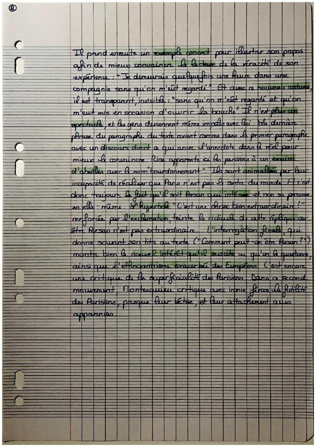 # @

# Texte n°20 Analyse linéaire - "Lettre XXX", Lettres Persanes, Montesquieu

## INTRODUCTION

Le XVIIIe siècle marque un tournant dans 