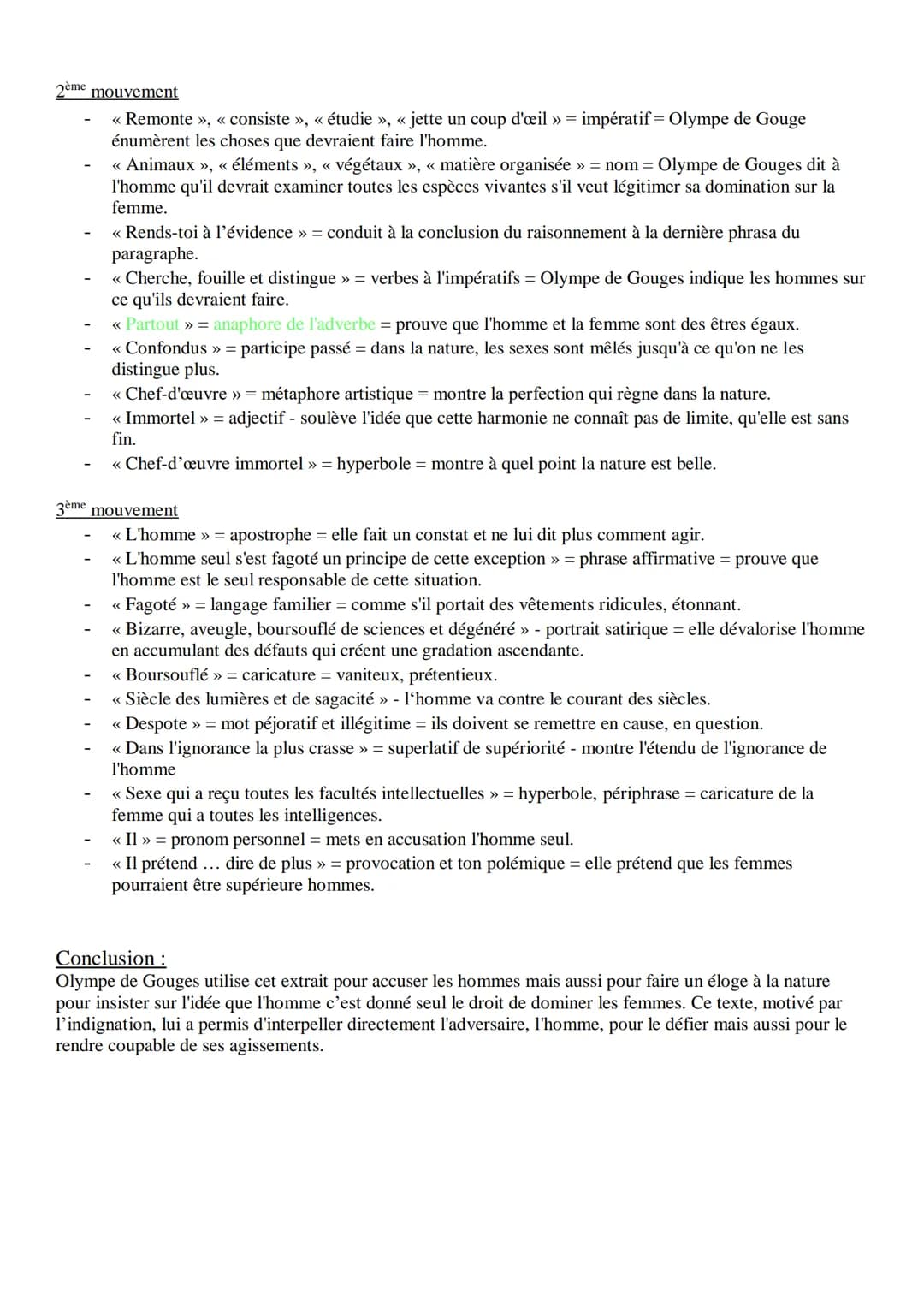 Déclaration des droits de la femme, Olympes de Gouges
Introduction :
Olympe de Gouges est une femme de lettre du 18ème siècle, elle est fémi