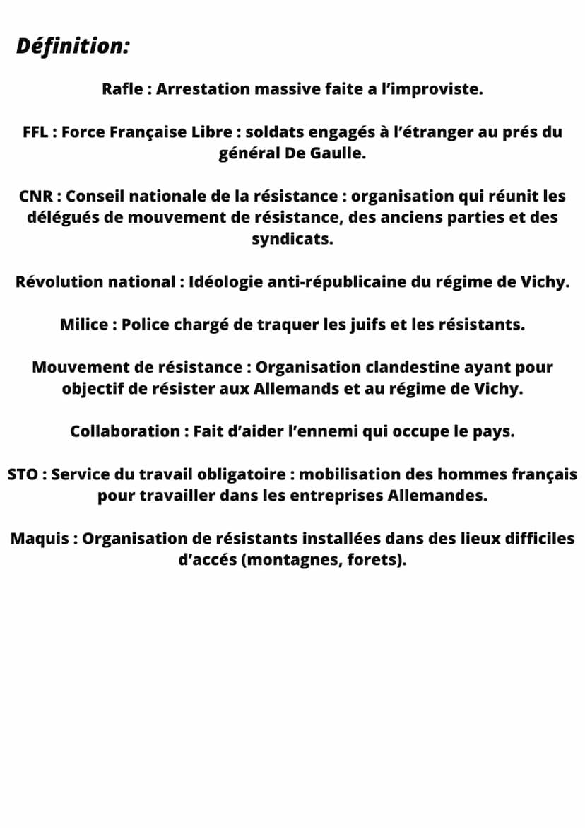 Histoire
Le régime de Vichy
Le 10 juillet 1940, le parlement vote les pleins pouvoirs de Pétain qui va
instaurer un régime autoritaire : Le 