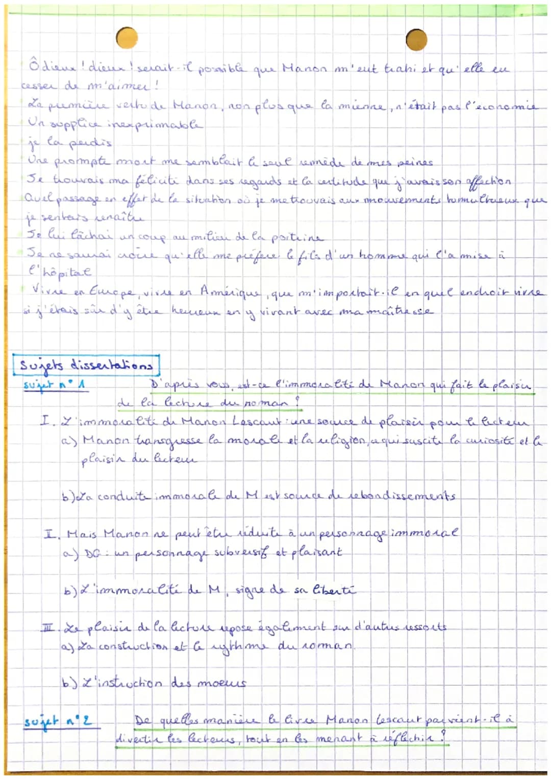 Général
Infos.
Manon Lescaut
Abbé Prévost
H
→Abbé Prévert, 1731 conman narrativize, realisme+ nationalisme + Lumieres
effet de reels w
->sus