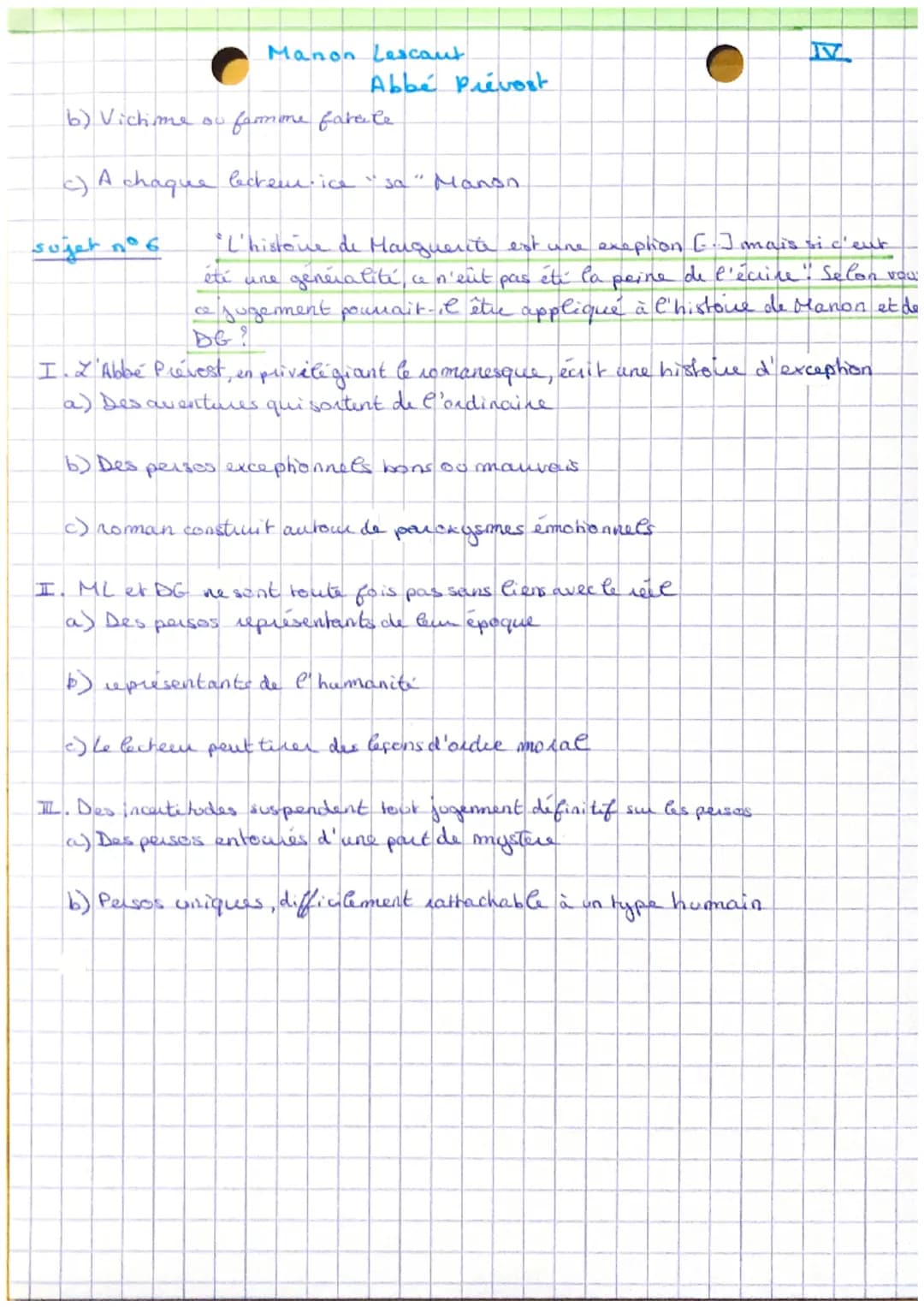 Général
Infos.
Manon Lescaut
Abbé Prévost
H
→Abbé Prévert, 1731 conman narrativize, realisme+ nationalisme + Lumieres
effet de reels w
->sus