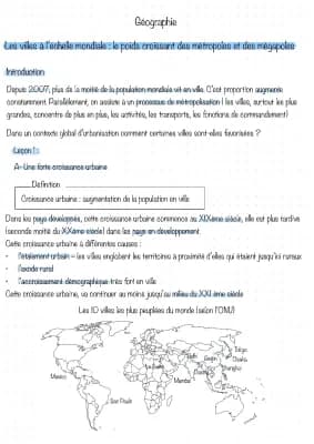 Know Les villes à l’échelle mondiale : le poids croissant des métropoles et des mégalopoles  thumbnail