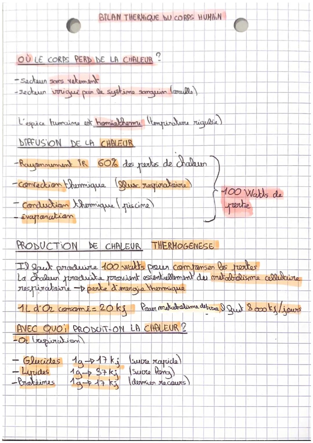 # BILAN THERMIQUE DU CORPS HUMAIN

## OÙ LE CORPS PERD DE LA CHALEUR?

- Secteur sans vetement
- secteur vorigué par le systime sanguin Core