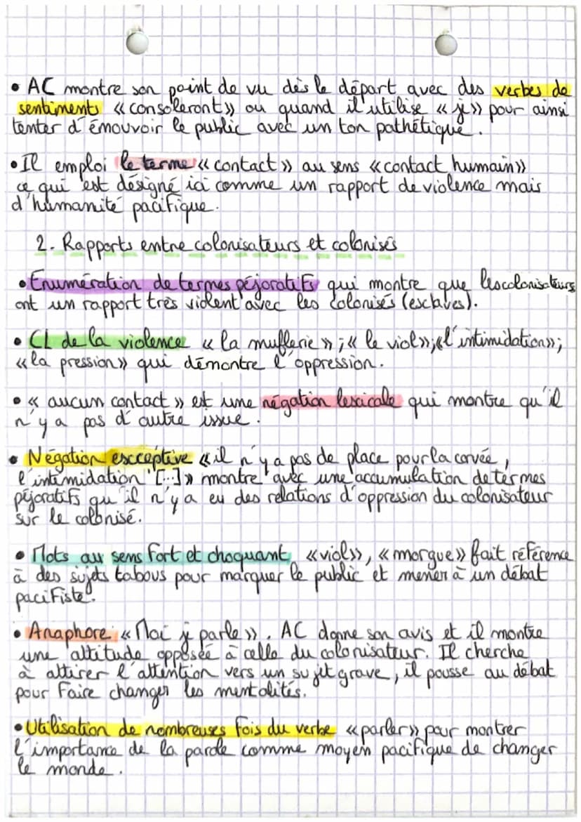le colonialisme
1. Intro
Aimé Césaire écrit en 1950 un discours sur le colonialisme
pour dénoncer tous les actes de violence et de barbarie 