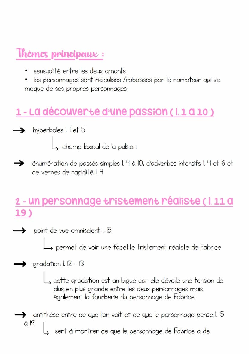 Texte 5
LA CHARTREUSE DE PARME STENDHAL - CHAPITRE
25
Accroche :
«
Fabrice ne put résister à un mouvement presque
involontaire. Aucune résis