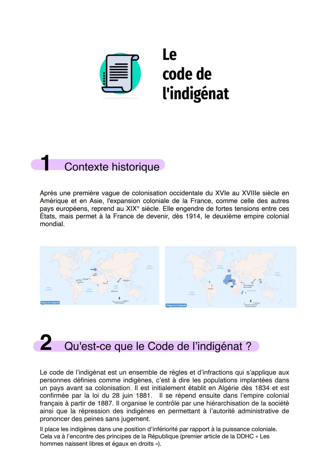 1 Contexte historique
Après une première vague de colonisation occidentale du XVIe au XVIIIe siècle en
Amérique et en Asie, l'expansion colo