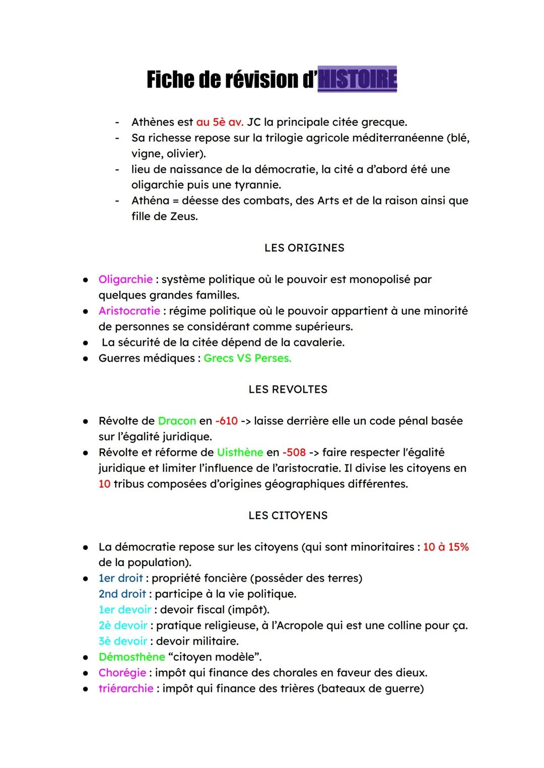 La démocratie athénienne au 5è siècle avant JC